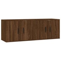 vidaXL TV-Wandschr&auml;nke 2 Stk. Braun Eichen-Optik 57x34,5x40 cm