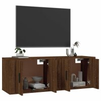 vidaXL TV-Wandschr&auml;nke 2 Stk. Braun Eichen-Optik 57x34,5x40 cm