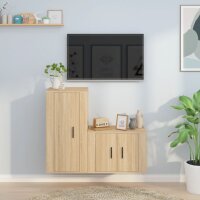 vidaXL 2-tlg. TV-Schrank-Set Sonoma-Eiche Holzwerkstoff