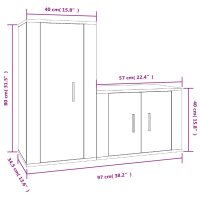 vidaXL 2-tlg. TV-Schrank-Set Sonoma-Eiche Holzwerkstoff