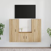 vidaXL 3-tlg. TV-Schrank-Set Sonoma-Eiche Holzwerkstoff