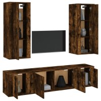 vidaXL 5-tlg. TV-Schrank-Set R&auml;uchereiche Holzwerkstoff