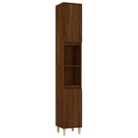 vidaXL Badschrank Braun Eichen-Optik 30x30x190 cm Holzwerkstoff