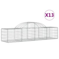 vidaXL Gabionen mit Hochbogen 13 Stk. 200x50x40/60 cm...