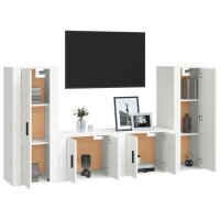 vidaXL 4-tlg. TV-Schrank-Set Wei&szlig; Holzwerkstoff