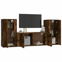 vidaXL 3-tlg. TV-Schrank-Set R&auml;uchereiche Holzwerkstoff