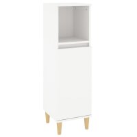 vidaXL Badschrank Weiß 30x30x100 cm Holzwerkstoff