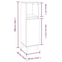 vidaXL Badschrank Wei&szlig; 30x30x100 cm Holzwerkstoff