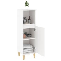 vidaXL Badschrank Wei&szlig; 30x30x100 cm Holzwerkstoff