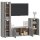 vidaXL 4-tlg. TV-Schrank-Set Grau Sonoma Holzwerkstoff