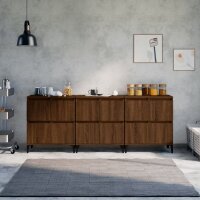 vidaXL Sideboards 3 Stk. Braun Eichen-Optik 60x35x70 cm...