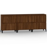 vidaXL Sideboards 3 Stk. Braun Eichen-Optik 60x35x70 cm Holzwerkstoff