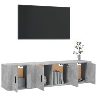 vidaXL 3-tlg. TV-Schrank-Set Betongrau Holzwerkstoff