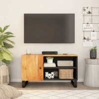 vidaXL TV-Schrank 80x33x46 cm Massivholz Akazie &amp; Holzwerkstoff