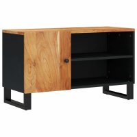 vidaXL TV-Schrank 80x33x46 cm Massivholz Akazie &amp; Holzwerkstoff