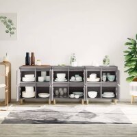 vidaXL Sideboards 3 Stk. Grau Sonoma 60x35x70 cm Holzwerkstoff