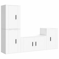 vidaXL 4-tlg. TV-Schrank-Set Wei&szlig; Holzwerkstoff