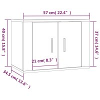 vidaXL TV-Wandschr&auml;nke 2 Stk. R&auml;uchereiche 57x34,5x40 cm