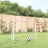 vidaXL Fußballtor mit Netz Weiß 125x96x60 cm...