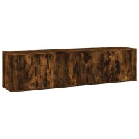 vidaXL 3-tlg. TV-Schrank-Set Räuchereiche Holzwerkstoff