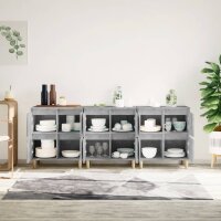 vidaXL Sideboards 3 Stk. Betongrau 60x35x70 cm Holzwerkstoff