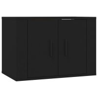 vidaXL 2-tlg. TV-Schrank-Set Schwarz Holzwerkstoff