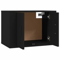 vidaXL 2-tlg. TV-Schrank-Set Schwarz Holzwerkstoff