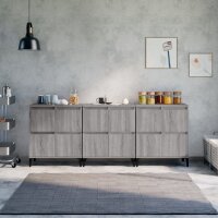 vidaXL Sideboards 3 Stk. Grau Sonoma 60x35x70 cm...