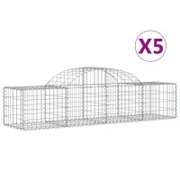 vidaXL Gabionen mit Hochbogen 5 Stk. 200x50x40/60 cm...