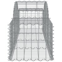 vidaXL Gabionen mit Hochbogen 5 Stk. 200x50x40/60 cm Verzinktes Eisen