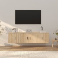 vidaXL 3-tlg. TV-Schrank-Set Sonoma-Eiche Holzwerkstoff