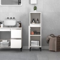 vidaXL Badschrank Wei&szlig; 30x30x100 cm Holzwerkstoff