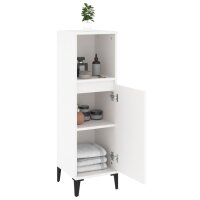 vidaXL Badschrank Wei&szlig; 30x30x100 cm Holzwerkstoff