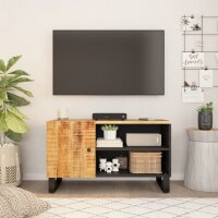 vidaXL TV-Schrank 80x33x46 cm Massivholz Mango &amp; Holzwerkstoff