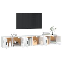 vidaXL TV-Wandschr&auml;nke 3 Stk. Hochglanz-Wei&szlig; 80x34,5x40 cm