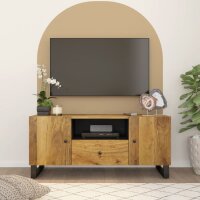 vidaXL TV-Schrank 105x33,5x46 cm Massivholz Mango &amp; Holzwerkstoff