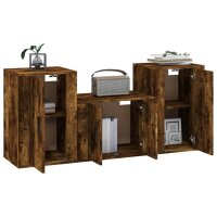 vidaXL 3-tlg. TV-Schrank-Set R&auml;uchereiche Holzwerkstoff