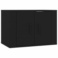 vidaXL 3-tlg. TV-Schrank-Set Schwarz Holzwerkstoff