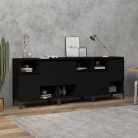 vidaXL Sideboards 3 Stk. Schwarz 60x35x70 cm Holzwerkstoff