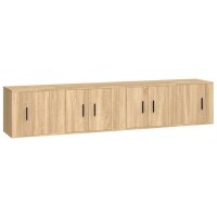 vidaXL 4-tlg. TV-Schrank-Set Sonoma-Eiche Holzwerkstoff