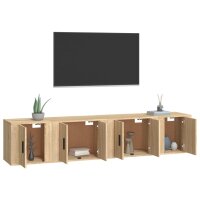 vidaXL 4-tlg. TV-Schrank-Set Sonoma-Eiche Holzwerkstoff