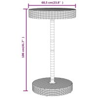 vidaXL 3-tlg. Gartenbar-Set Grau Poly Rattan &amp; Massivholz Akazie