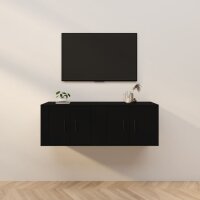 vidaXL TV-Wandschr&auml;nke 2 Stk. Schwarz 57x34,5x40 cm