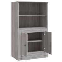 vidaXL Highboard Grau Sonoma 60x35,5x103,5 cm Holzwerkstoff