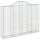 vidaXL Gabionen mit Hochbogen 3 Stk. 200x30x140/160cm Verzinktes Eisen