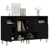 vidaXL Sideboards 2 Stk. Schwarz 60x35x70 cm Holzwerkstoff