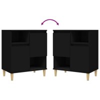 vidaXL Sideboards 2 Stk. Schwarz 60x35x70 cm Holzwerkstoff