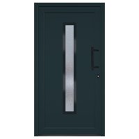 vidaXL Haustür Anthrazit 108x200 cm PVC