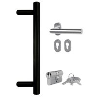 vidaXL Haustür Anthrazit 108x200 cm PVC