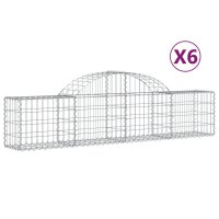 vidaXL Gabionen mit Hochbogen 6 Stk. 200x30x40/60 cm...